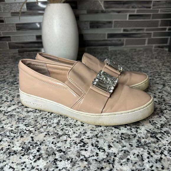 MICHAEL Michael Kors Tan and Pink Flats with Rhinestone Embellishment - Picture 2 of 12